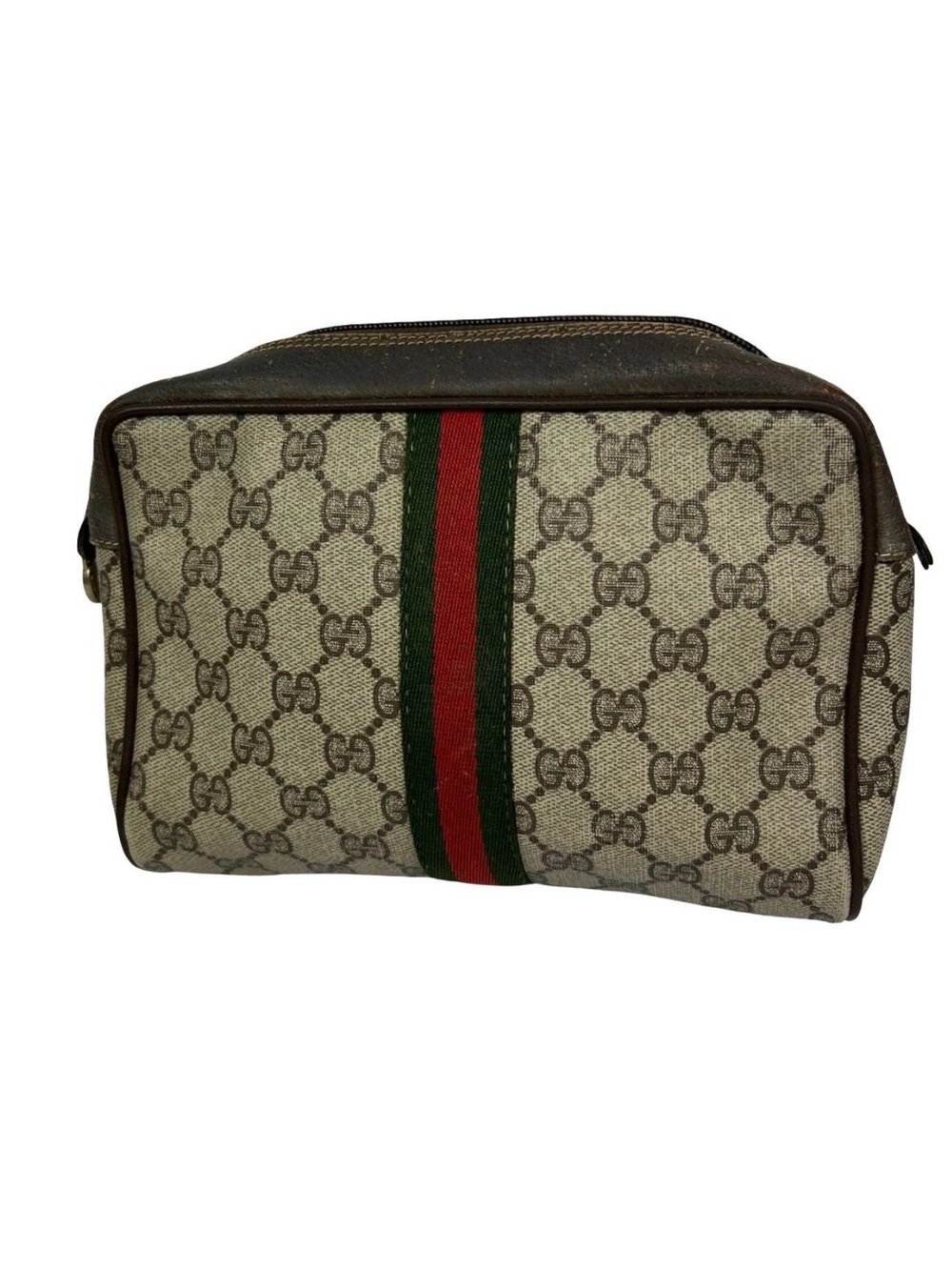 Gucci Vintage GG Supreme Web Stripe Accessory Collection Cosmetic Clutch